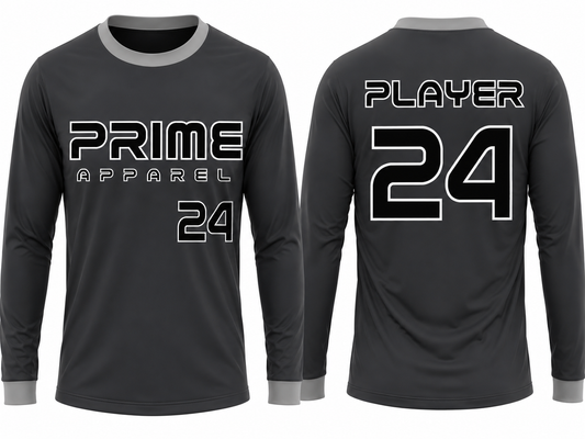 Prime Apparel Long Sleeve Jersey – Charcoal