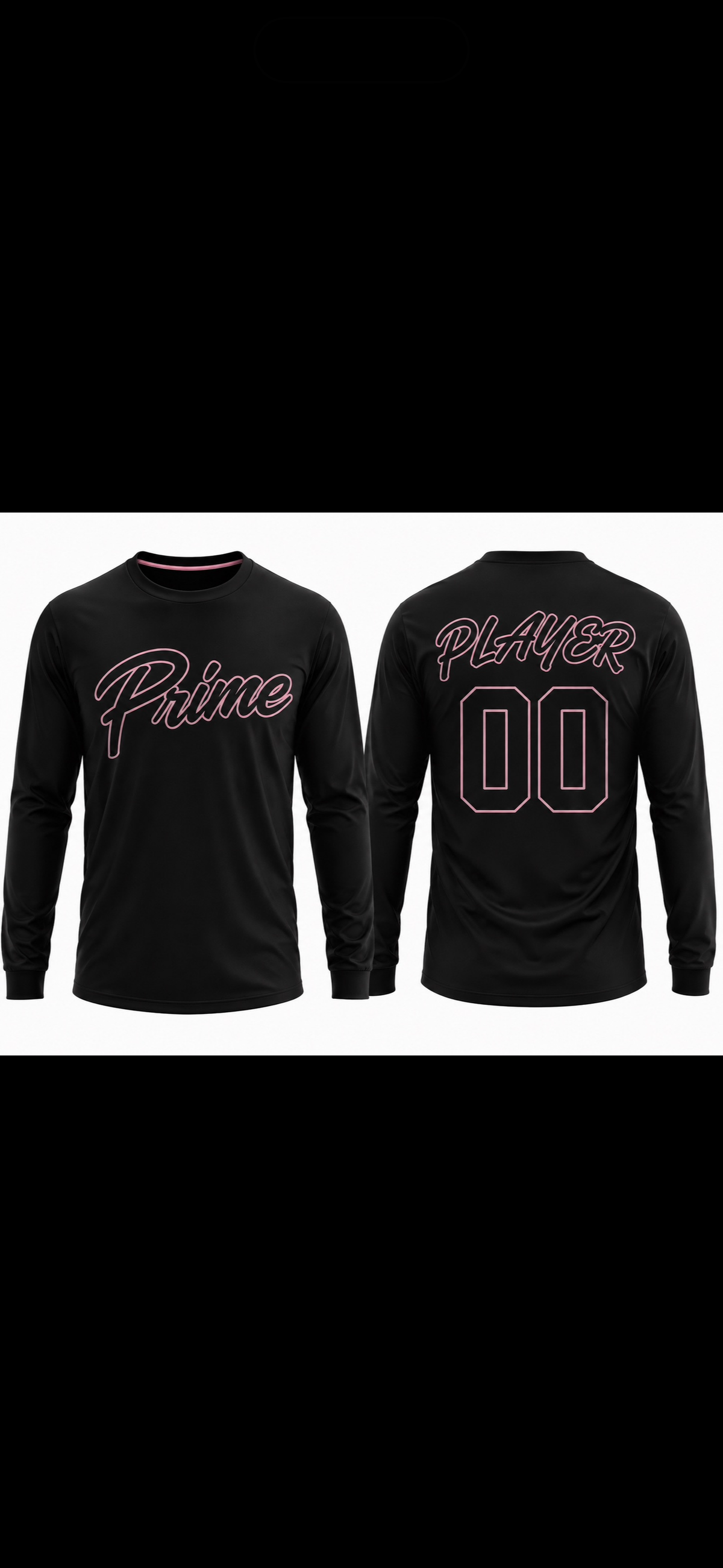 Prime Script Outline Jersey – Black & Pink
