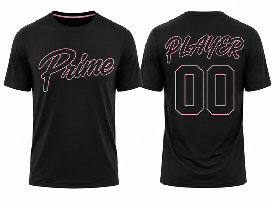 Prime Script Outline Jersey – Black & Pink