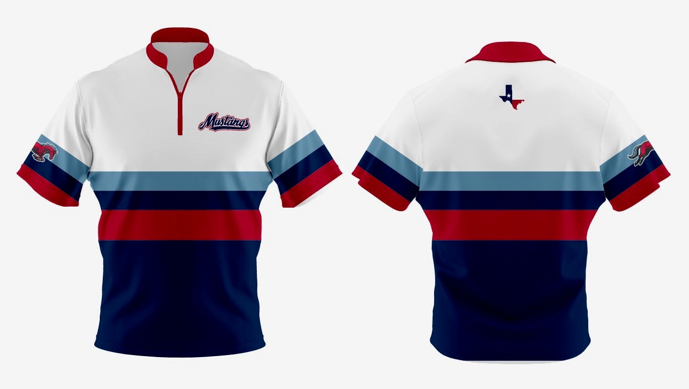 Klein Mustangs Batting Jacket Quarter Zip RWB
