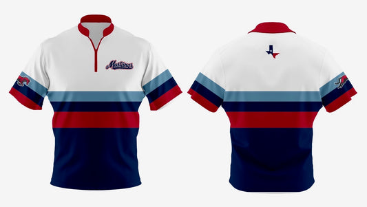 Klein Mustangs Batting Jacket Quarter Zip RWB