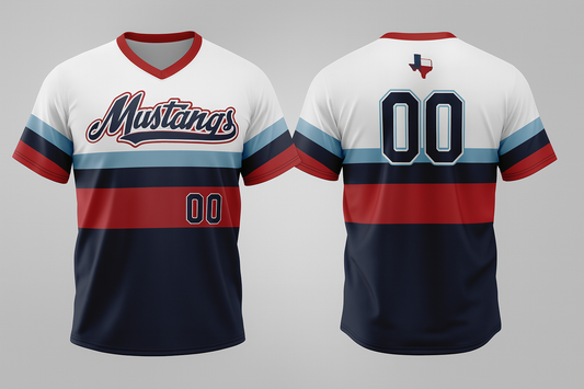 Klein Mustangs Game Jersey (Meshback) RWB
