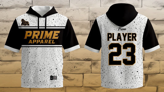 Black gold baseball hoodie jersey with Prime player graphics