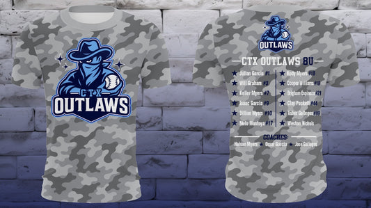 CTX Outlaws 8U Team Tee