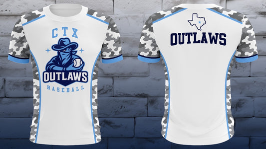 CTX Outlaws Baseball Colorblock Tee